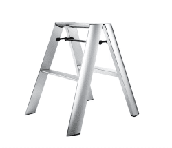 Lucano Premium Step Ladder 2-Step – SILVER