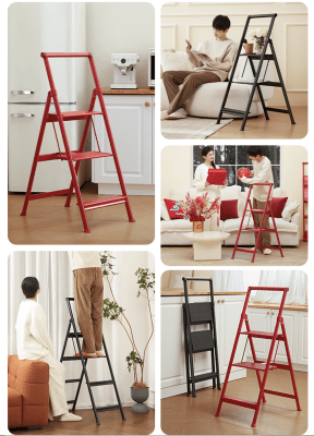 Zoom bild av Trappstege med Handtag – 4 steg