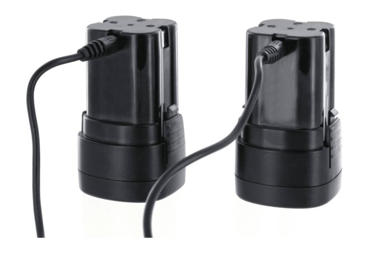 ARS E-serien två batterier och snabbladdare